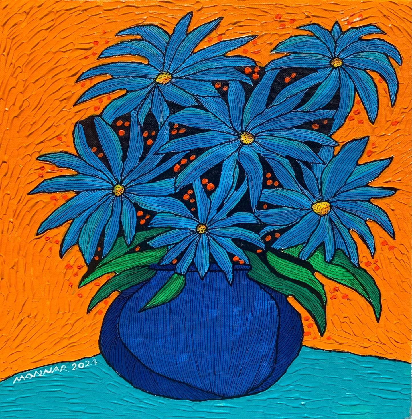 Flowers in Blue