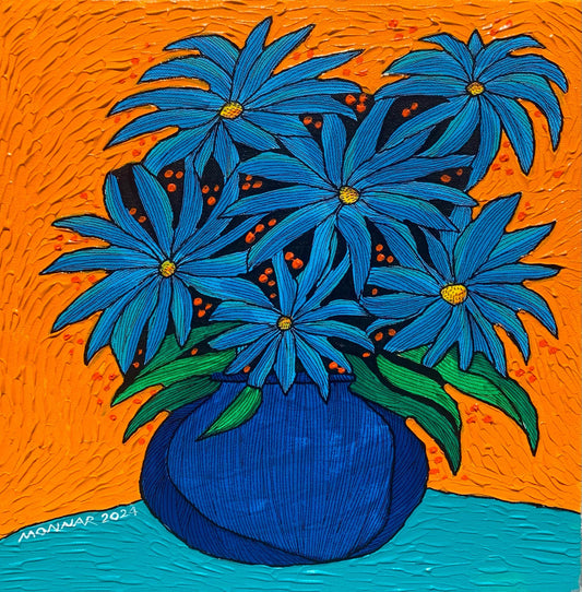 Flowers in Blue